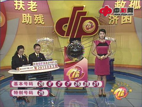 七乐彩第2013083期开奖视频