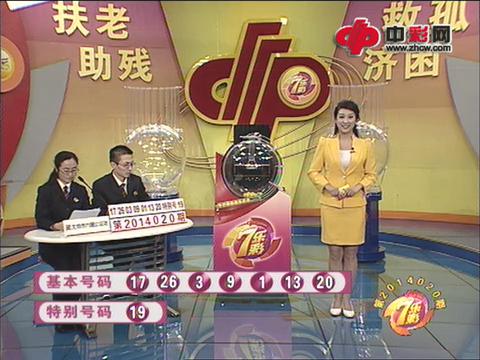 七乐彩第2014020期开奖视频