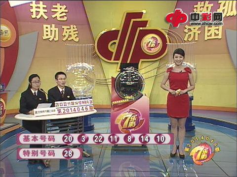 七乐彩第2014046期开奖视频