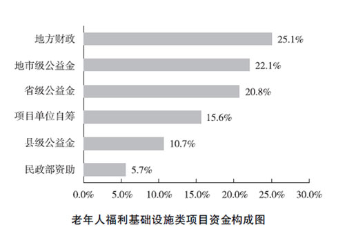 老年人福利基础设施类项目资金构成图